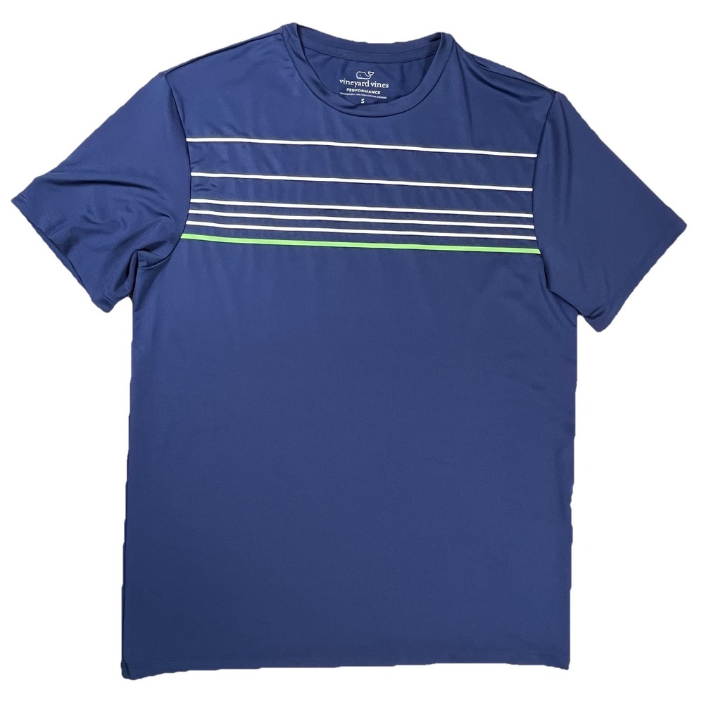 Vineyard Vines Engineered Performance Tennis Sport T-Shirt Men's Sz Small Navy